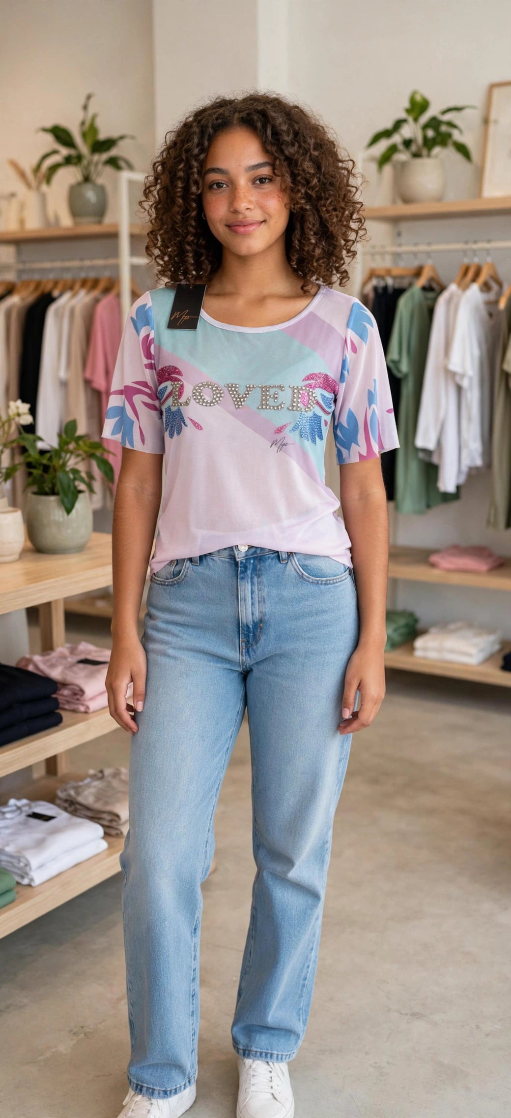 BLUSA LOVED COM BRILHO -